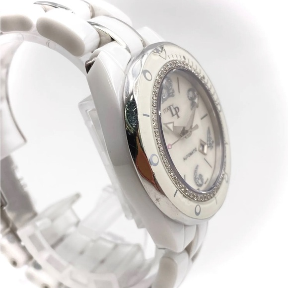Lucien Piccard 36mm ceramic MOP Diamond Dial automatic watch